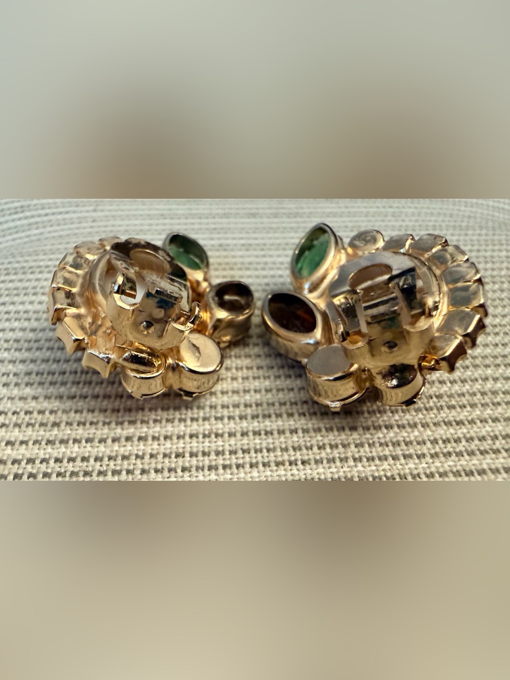 Juliana Easter Egg Stippled Rhinestone Brooch & Earring Set - Verified book pc - Picture 13 of 17